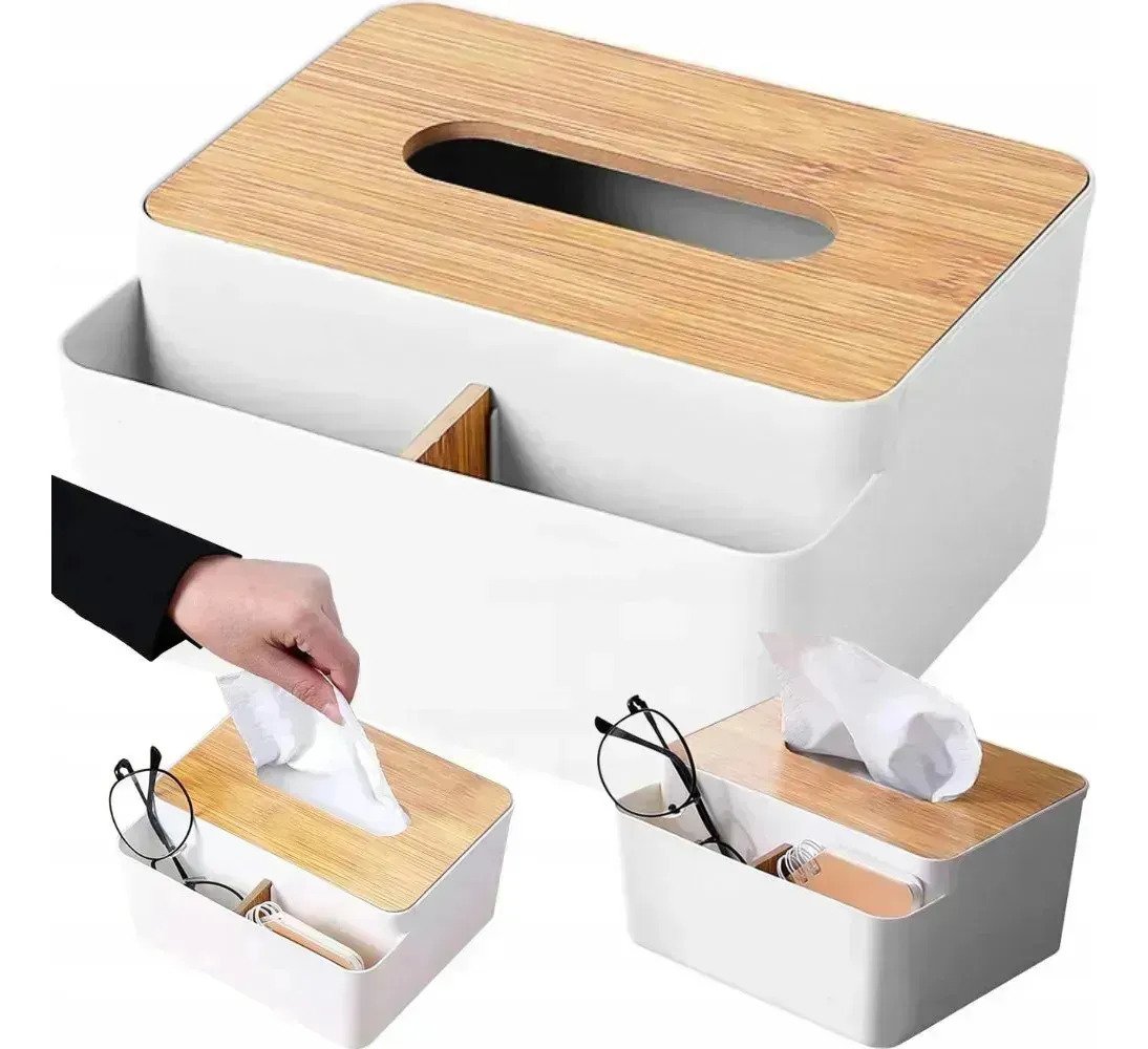 Organizador De Mesa Con Pañuelero Tapa Madera - Imagen 5