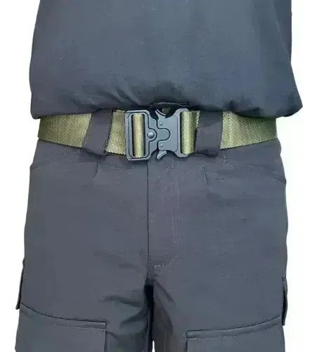 Cinturon Tactico Con Hebilla Cobra 130 Cm Verde L - Imagen 3