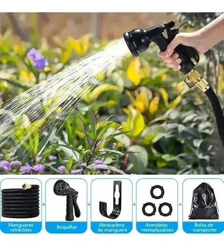 Manguera Expandible Para Jardín De 23mt Con 8 Modos De Riego - Imagen 7