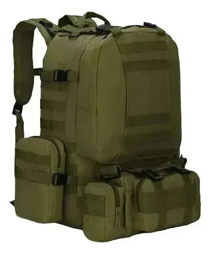 Mochila Militar De 60 Litros Con 3 Pouch