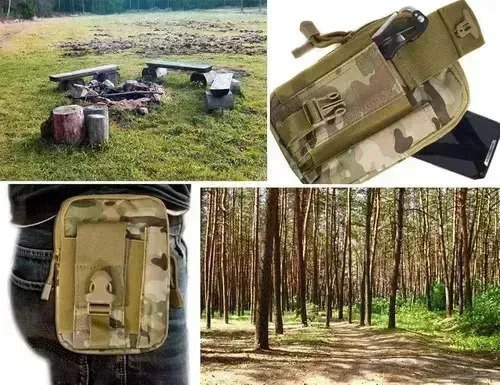 Pouch Riñonera Tactica Molle Porta Celular Impermeable - Imagen 5