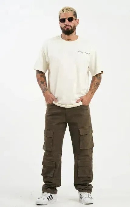 Pantalon Gabardina Hombre Cargo Baggy Militar Premium Talles - Imagen 2