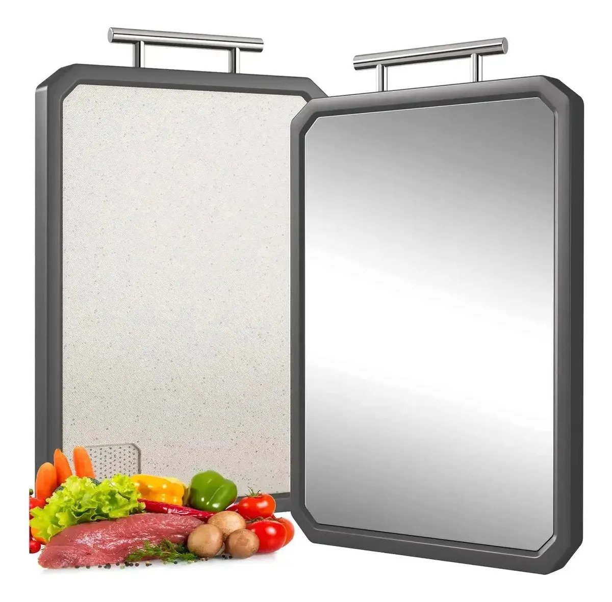 Tabla De Cortar 3 En 1 De Acero Inoxidable Para Cocina