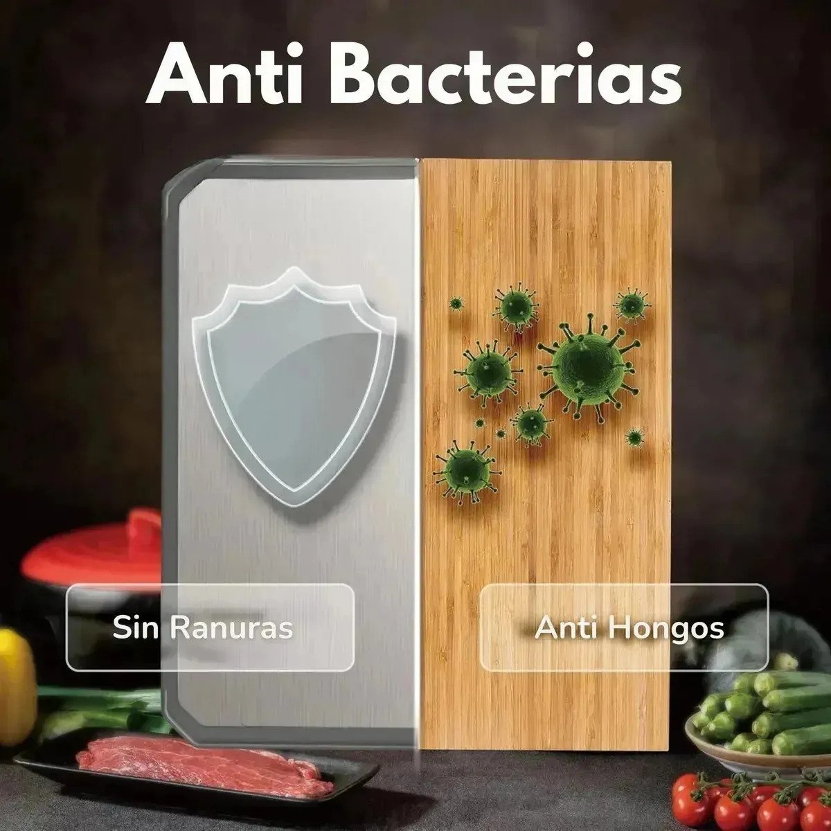 Tabla De Cortar 3 En 1 De Acero Inoxidable Para Cocina - Imagen 5