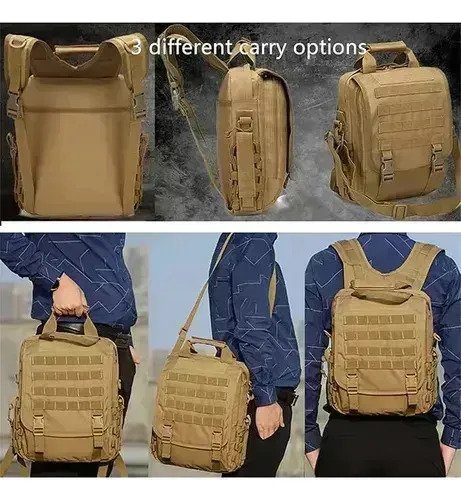 Mochila Táctica Militar Bolso Tablet Notebook 3 En 1 Viaje - Imagen 5