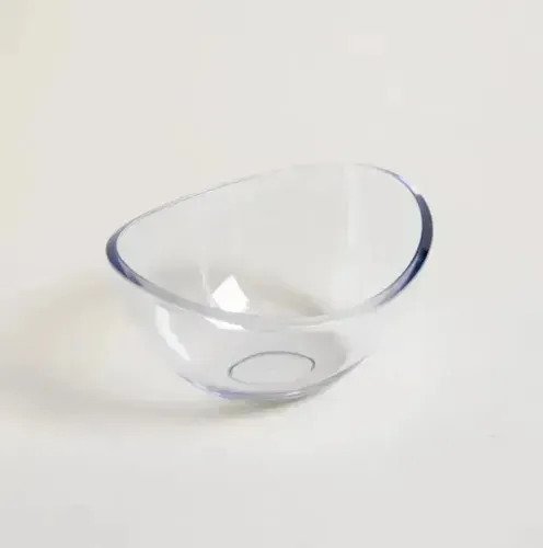 Ensaladera Bowl Ovalada De Acrílico Transparente 550 Ml