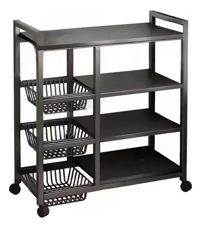 Estanteria Organizador Multiuso Con Ruedas Canastos 108 Cm - Imagen 5