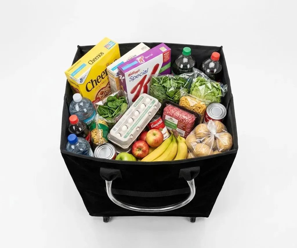 Carrito De Compras Plegable Bolsa Con Ruedas Desmontables - Imagen 4