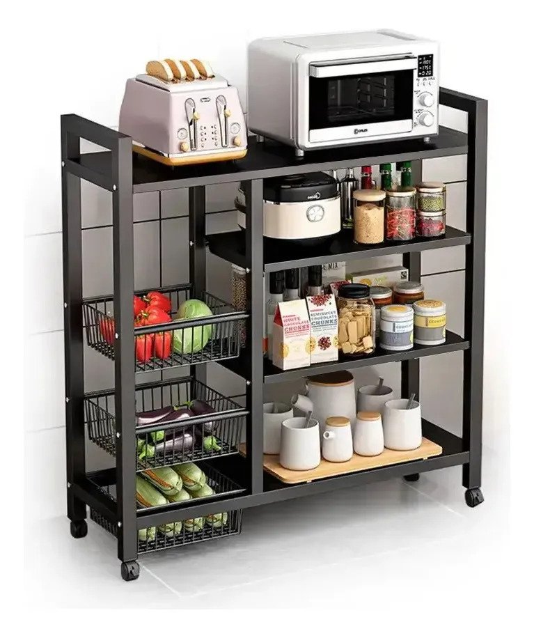 Estanteria Organizador Multiuso Con Ruedas Canastos 108 Cm - Imagen 6