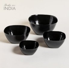 SET X 4 BOWLS CUADRADOS BLACK KIRAN
