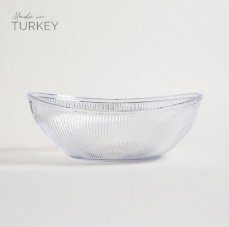 ENSALADERA OVAL DE ACRILICO GALATA TRANSPARENTE 3300 ML