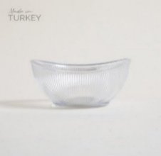 BOWL OVAL DE ACRILICO GALATA TRANSPARENTE 550 ML