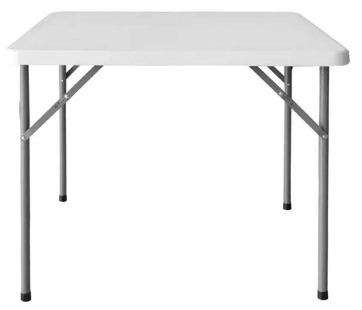 Mesa Cuadrada Plegable BLANCA