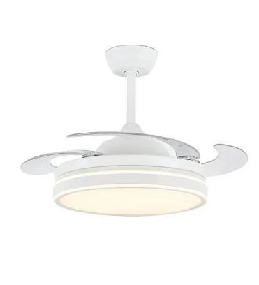 Ventilador de Techo 4 Aspas Retráctil con Luz LED